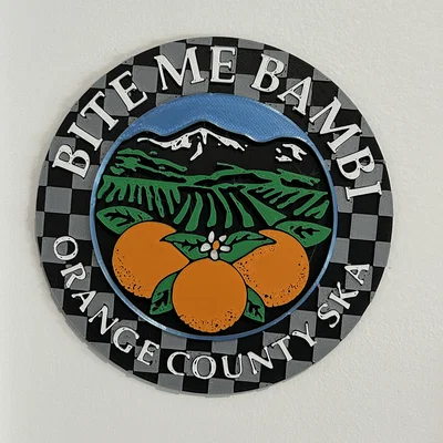 Mô hình logo 3D Bite Me Bambi - Trang trí ban nhạc Orange County SKA