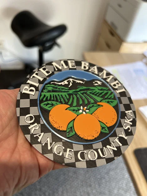 Mô hình logo 3D Bite Me Bambi - Trang trí ban nhạc Orange County SKA - Image 2