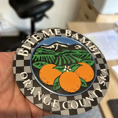 Mô hình logo 3D Bite Me Bambi - Trang trí ban nhạc Orange County SKA