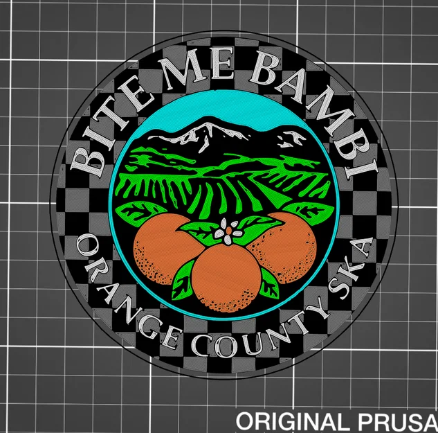Mô hình logo 3D Bite Me Bambi - Trang trí ban nhạc Orange County SKA - Image 3
