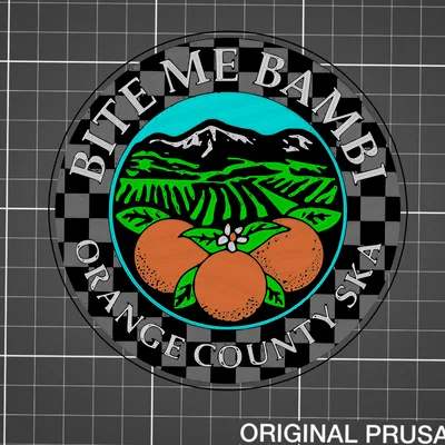 Mô hình logo 3D Bite Me Bambi - Trang trí ban nhạc Orange County SKA