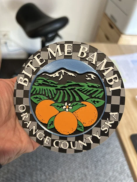 Mô hình logo 3D Bite Me Bambi - Trang trí ban nhạc Orange County SKA - Image 7