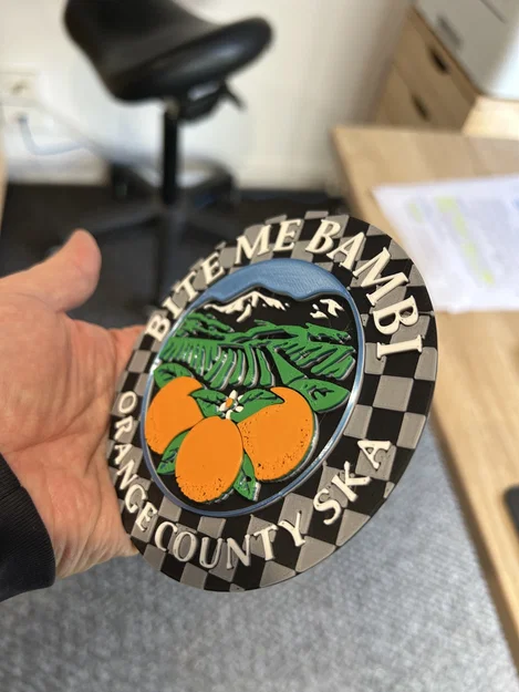Mô hình logo 3D Bite Me Bambi - Trang trí ban nhạc Orange County SKA - Image 8