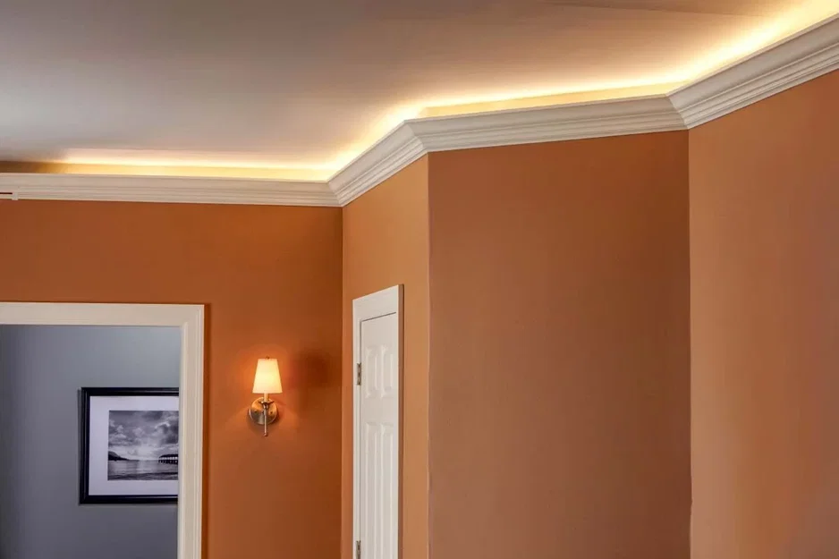 Phào chỉ trần nhà Crown Molding tích hợp khe gắn đèn LED trang trí - Image 1
