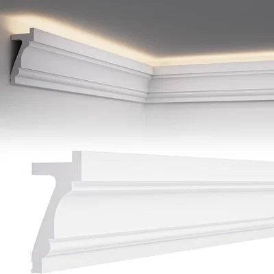 Phào chỉ trần nhà Crown Molding tích hợp khe gắn đèn LED trang trí