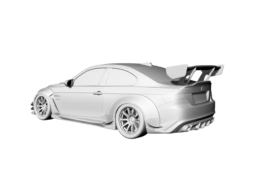 Mô hình xe BMW M3 E92 độ phong cách Widebody Drift in 3D - Image 2