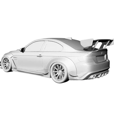 Mô hình xe BMW M3 E92 độ phong cách Widebody Drift in 3D