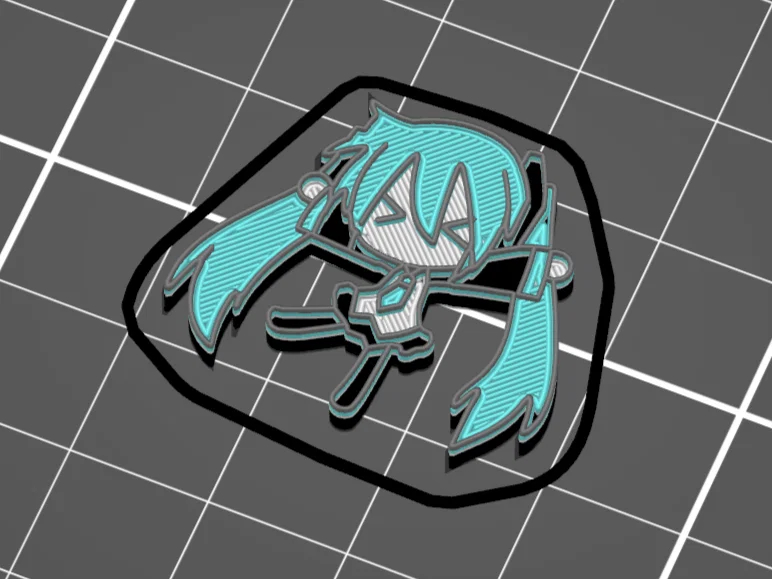 Charm Hatsune Miku - Dành cho dép Crocs (In đa màu với Single Extruder) - Image 2
