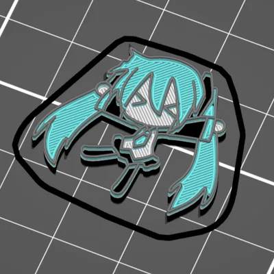 Charm Hatsune Miku - Dành cho dép Crocs (In đa màu với Single Extruder)