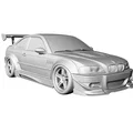 Mô hình BMW M3 E46 Widebody Drift 3D cực ngầu cho tín đồ mê xe - Thumbnail 1