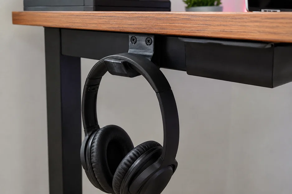 Móc treo tai nghe gắn bàn: Phụ kiện 3D hữu ích cho góc làm việc - Image 1