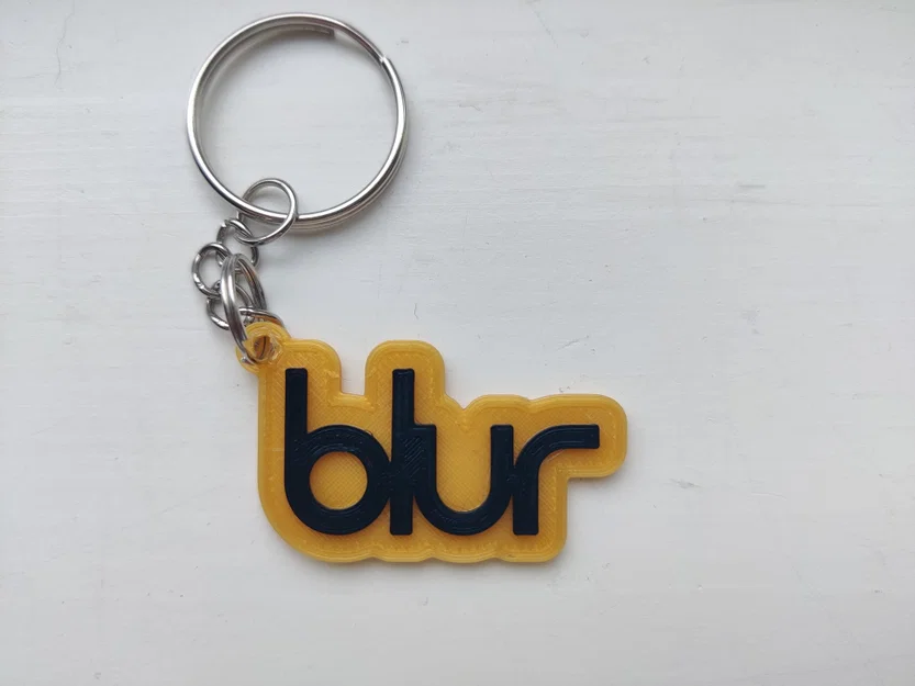 Móc khóa in 3D hình logo ban nhạc Blur phong cách Britpop - Image 1