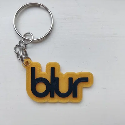 Móc khóa in 3D hình logo ban nhạc Blur phong cách Britpop