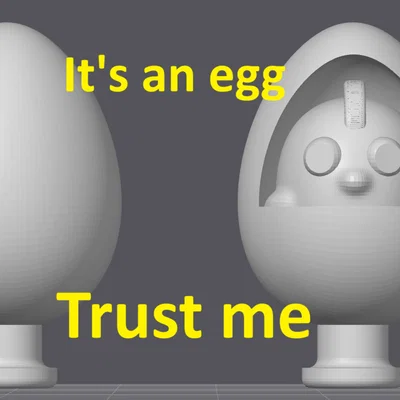Mẫu in 3D Egg Clog Charm - Phụ kiện hình trứng nở ra chú gà xinh