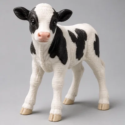 Mô hình chú bê con (Calf) 3D - Phụ kiện trang trí nông trại sống động