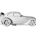 Mô hình BMW 327 Coupe Widebody Drift chất lượng cao - Thumbnail 2