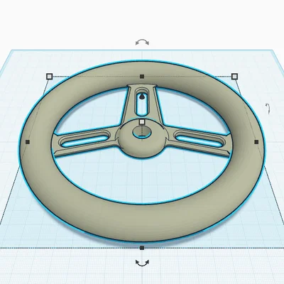 Mô hình vô lăng (Steering) 3D có lỗ trục chi tiết cho mô hình xe