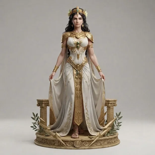 Mô hình 3D Nữ thần Hera (Thần thoại Hy Lạp) sắc sảo, tinh tế - Image 1