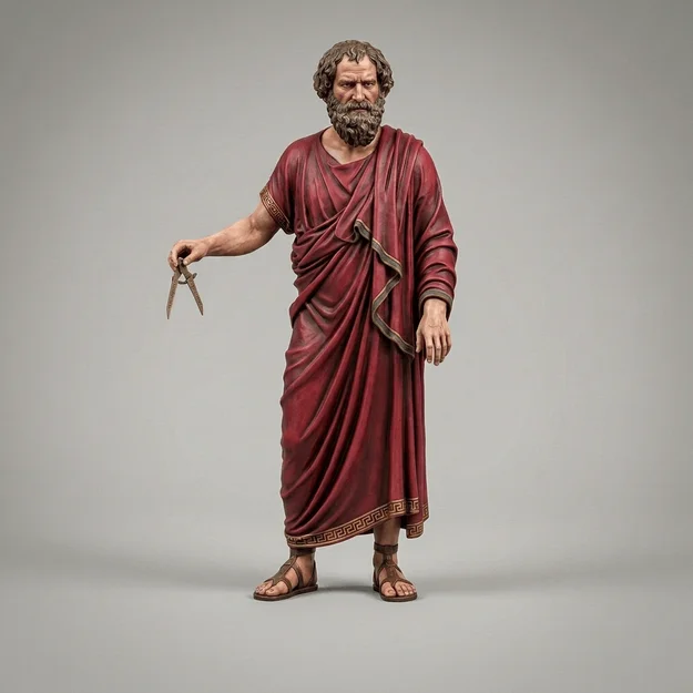 Mô hình 3D nhân vật lịch sử Archimedes: Tượng trang trí tinh tế - Image 1
