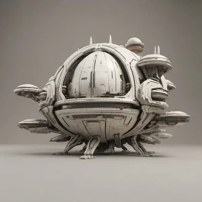 Mô hình căn cứ khoa học viễn tưởng Lunar Habitat cực chất để in 3D