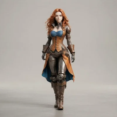 Mô hình nhân vật nữ Steampunk Beauty Struttin' đầy nghệ thuật