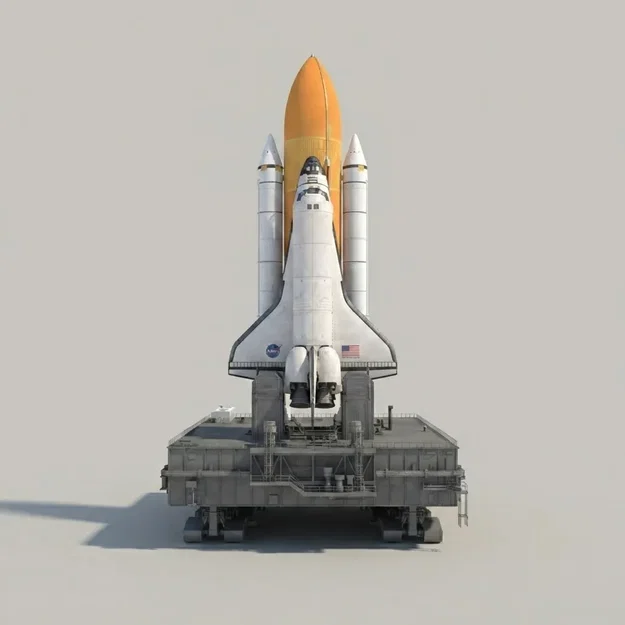 Mô hình 3D tàu vũ trụ Space Shuttle Discovery sẵn sàng phóng cực đẹp - Image 1