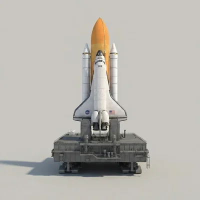 Mô hình 3D tàu vũ trụ Space Shuttle Discovery sẵn sàng phóng cực đẹp