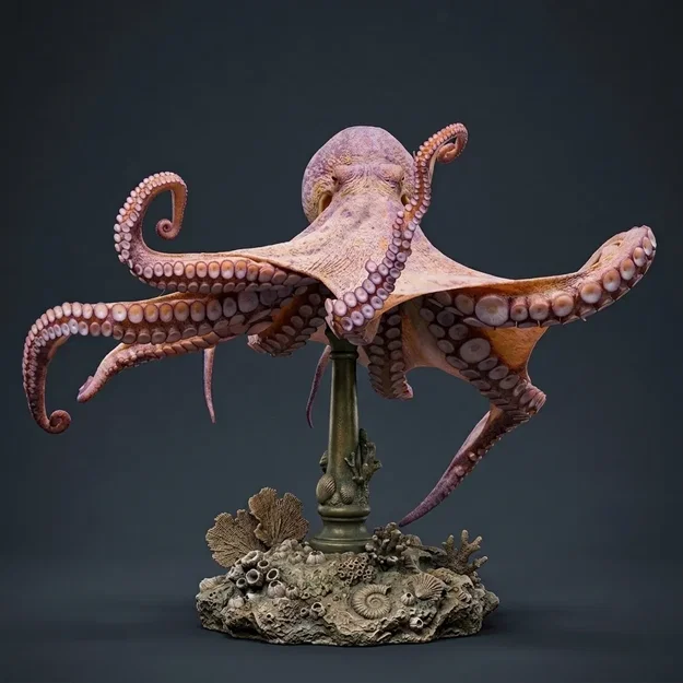 Mô hình 3D Bạch Tuộc (Common Octopus) trang trí nghệ thuật độc đáo - Image 1