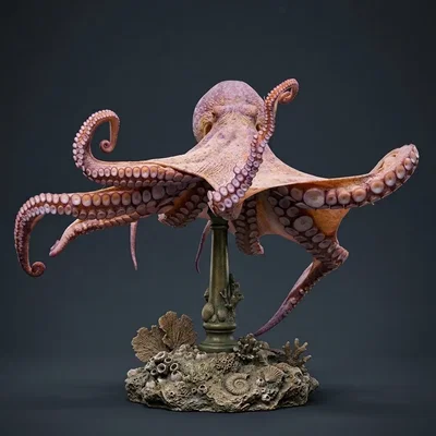 Mô hình 3D Bạch Tuộc (Common Octopus) trang trí nghệ thuật độc đáo