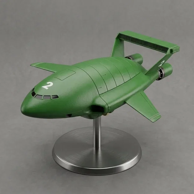 Mô hình in 3D tàu vận tải Thunderbird 2 cổ điển (1964-1965) - Image 1