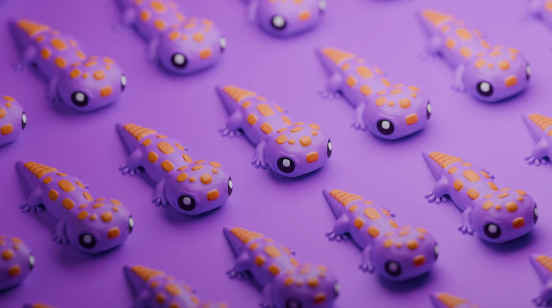 Mô hình in 3D Cute Flexi Gecko linh hoạt đáng yêu - Image 2