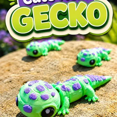 Mô hình in 3D Cute Flexi Gecko linh hoạt đáng yêu