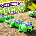Mô hình in 3D Cute Flexi Gecko linh hoạt đáng yêu - Thumbnail 4