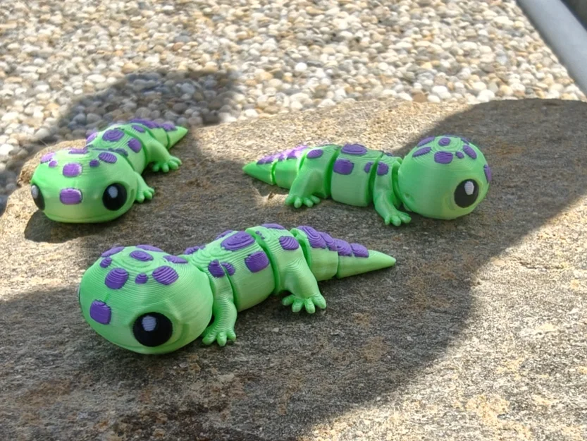 Mô hình in 3D Cute Flexi Gecko linh hoạt đáng yêu - Image 5