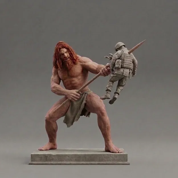 Mô hình 3D The Kandahar Giant - Tượng huyền thoại quái vật khổng lồ - Image 1