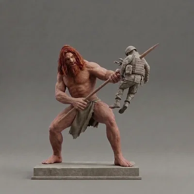 Mô hình 3D The Kandahar Giant - Tượng huyền thoại quái vật khổng lồ