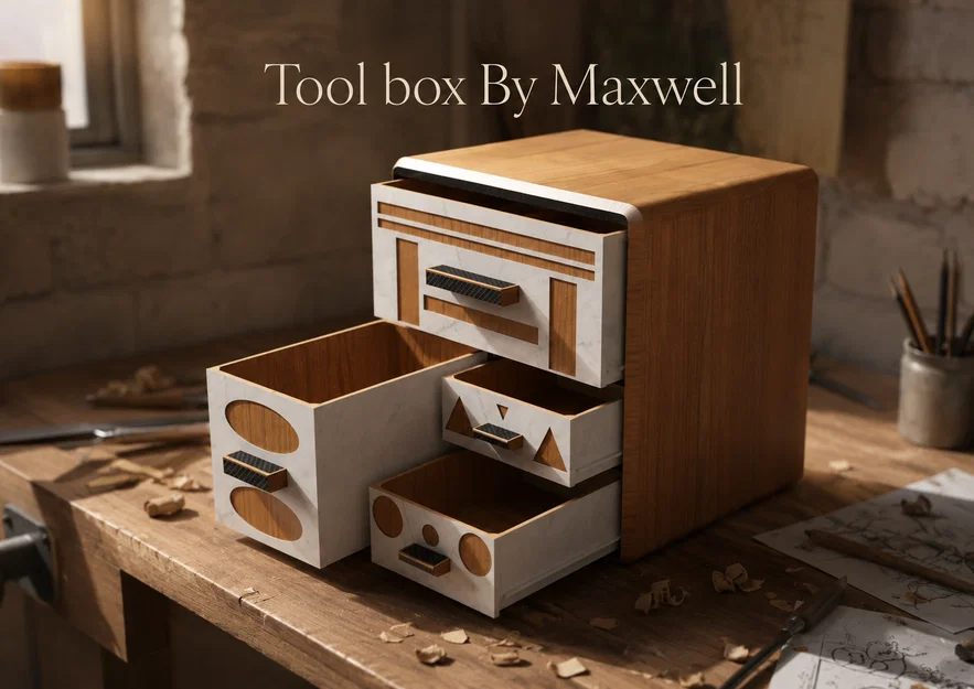 Mẫu hộp đựng dụng cụ (Tool box) nhiều ngăn để bàn tối ưu - Image 1