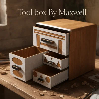 Mẫu hộp đựng dụng cụ (Tool box) nhiều ngăn để bàn tối ưu