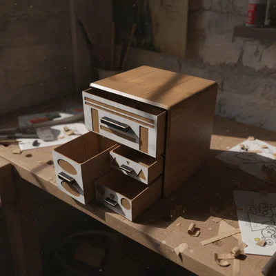 Mẫu hộp đựng dụng cụ (Tool box) nhiều ngăn để bàn tối ưu