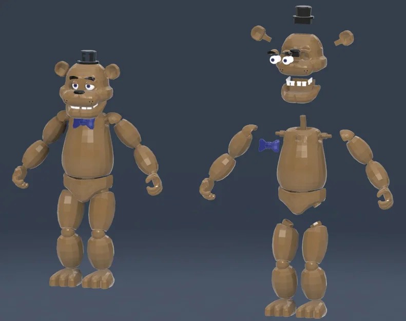 Mô hình Freddy Fazbear từ FNAF (đã tích hợp sẵn Support) - Image 1