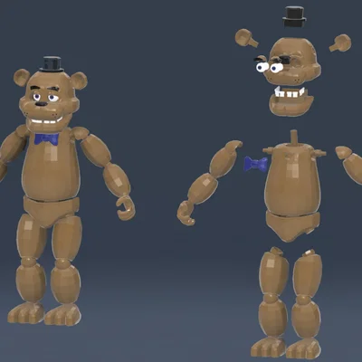 Mô hình Freddy Fazbear từ FNAF (đã tích hợp sẵn Support)