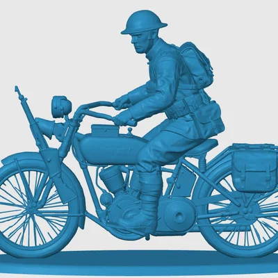 Người đưa thư Mỹ thời WWI trên xe mô tô