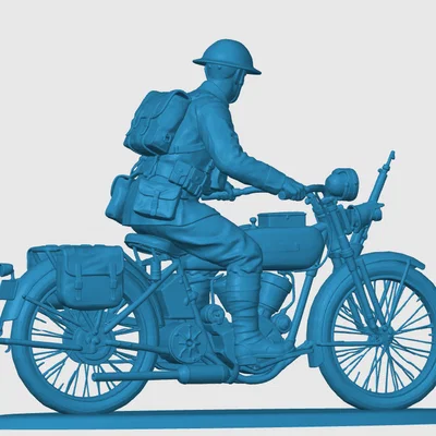 Người đưa thư Mỹ thời WWI trên xe mô tô