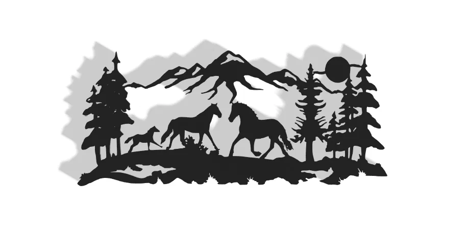Mô hình trang trí tường Horse Decor nghệ thuật 3D ấn tượng - Image 1