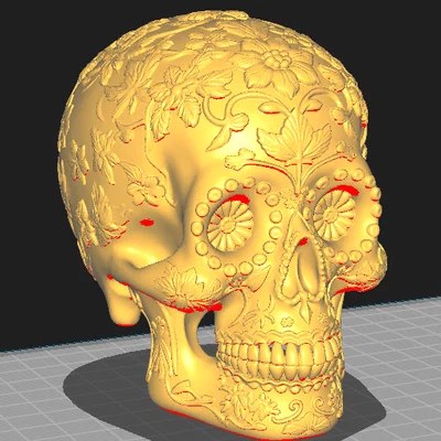Mô hình hộp sọ 3D Calabera Dia de Muertos trang trí nghệ thuật