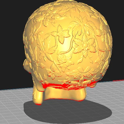 Mô hình hộp sọ 3D Calabera Dia de Muertos trang trí nghệ thuật