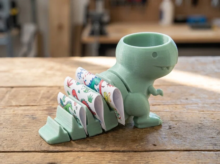 Dino Gadget - Khay đựng đồ và chậu cây 3D đáng yêu - Image 1