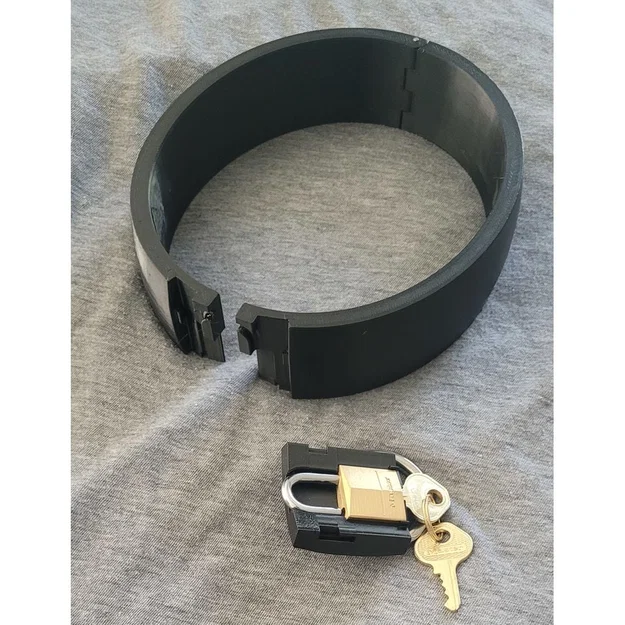 Vòng cổ BDSM - Khóa Padlock - Image 3