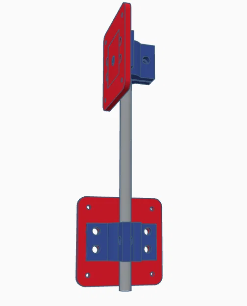 Giá đỡ màn hình VESA 75x75 đa năng cho ống 12mm - Image 2