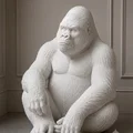 Mô hình tượng Gorilla Seduto trang trí cực chất cho bàn làm việc - Thumbnail 2